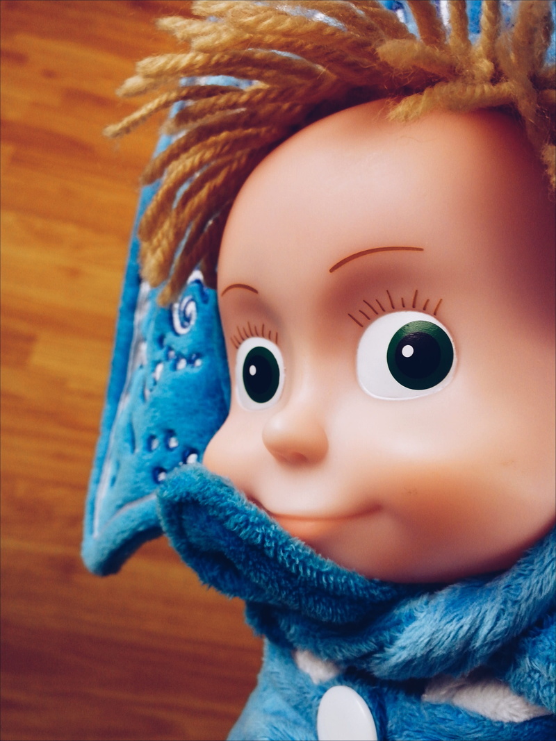 self, warm clothing, human body part, portrait, body part, innocence, toy, indoors, big eyes, masha and the bear, human representation, headshot, child