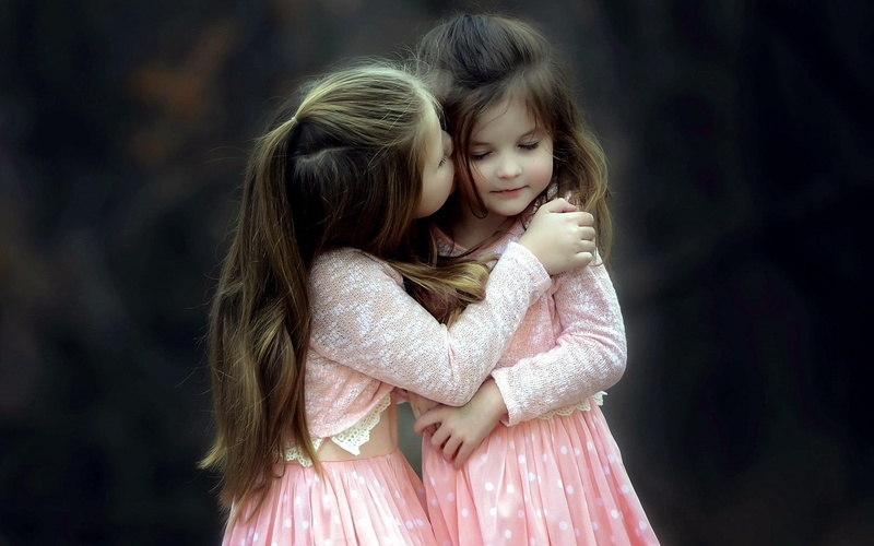 girl, women, adult, white, 720P, emotion, daughter, girls, Baby, hairstyle, embracing, females, two people, pink, positive emotion, s, bonding, offspring