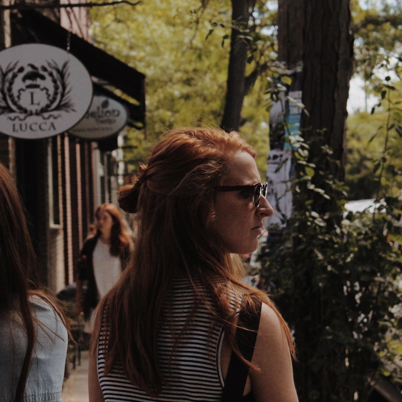 plant, hairstyle, profile, one person, lifestyles, real people, portrait, street, sunglasses, ginger, united states, leisure activity, young adult, 2K