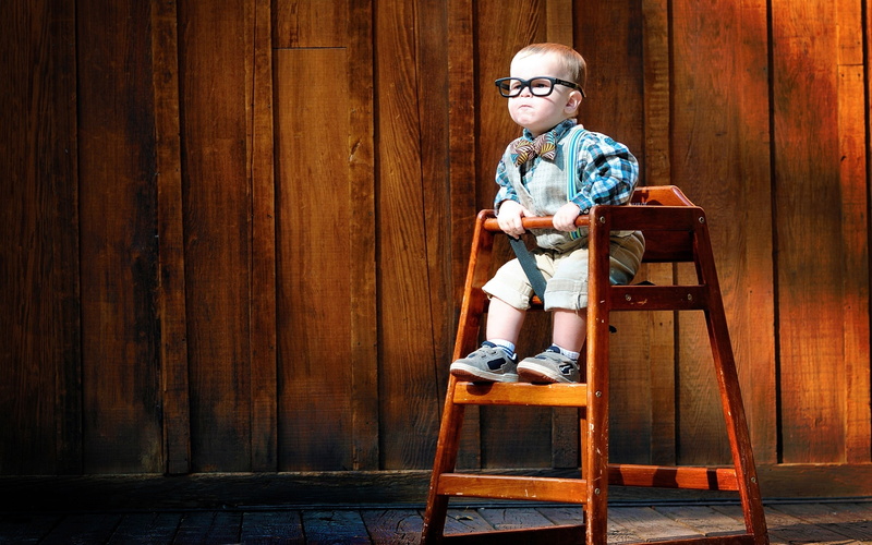 Cute, Baby, Glasses, 2K, wearing