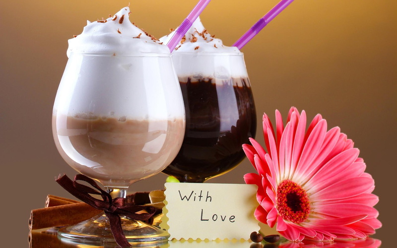 drinks, hd, text, 1080P, love, foam, chocolate, background, mood