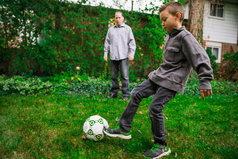 Children, men, soccer player, childhood, Soccer, clothing, Boys, full length, males, grass, nature, soccer ball, Father, child, sports equipment, sport