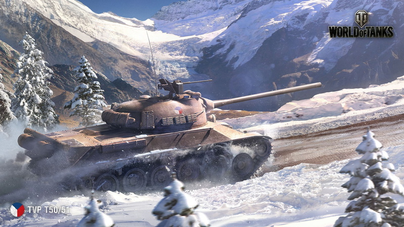 Czech Republic, snow, World of Tanks, military, mountains, Czechoslovakia, tank, 1080P, TVP T50/51