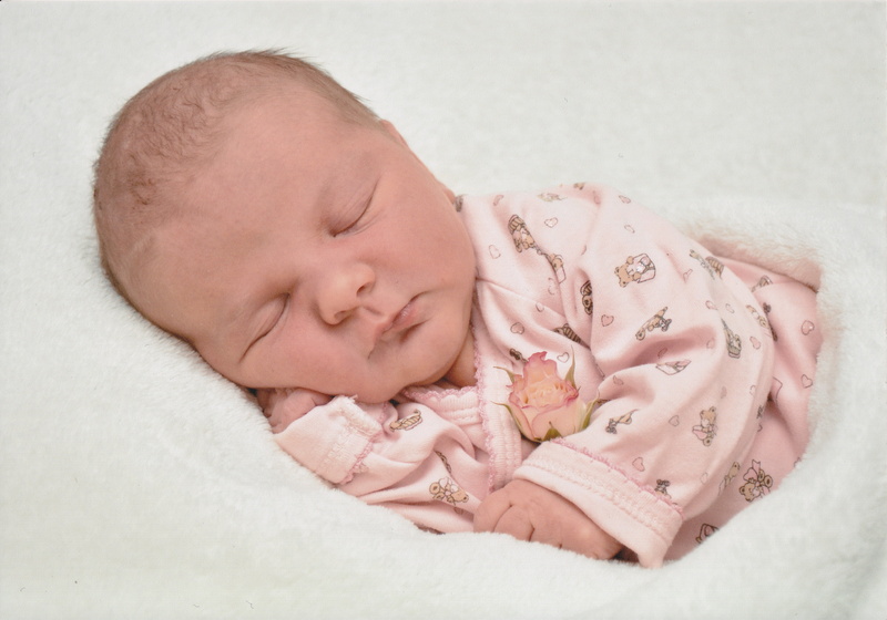 photography, indoors, pink, beginnings, rattle stork, wearing, hospital, real people, babyhood, sleeping, girl, 4K, child, headshot, mutterglück, sweet