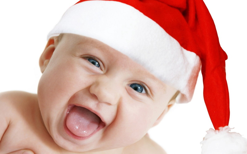 boys, red, santa Claus, smiling, caucasian Ethnicity, positive Emotion, baby, humor, looking At Camera, white Background, males, fun, human Face, santa Hat
