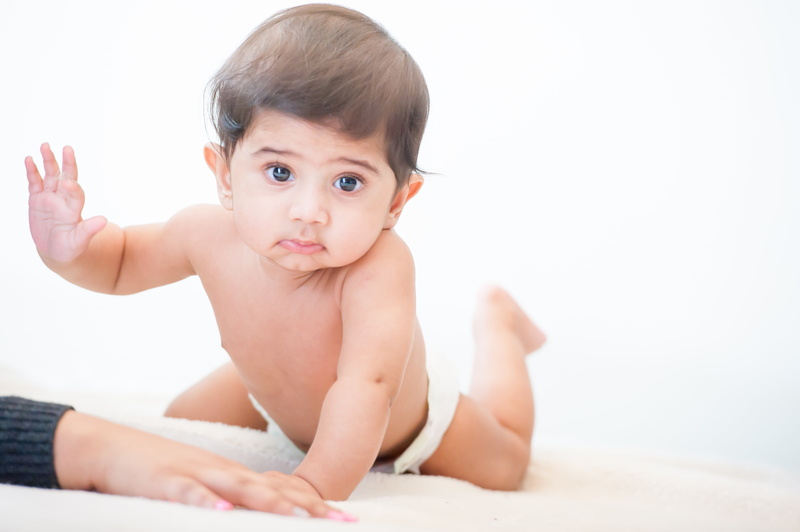 childhood, cute, one person, child, white background, barefoot, young, todler, shirtless, smiling, sitting, baby, front view, 4K, serious, full length