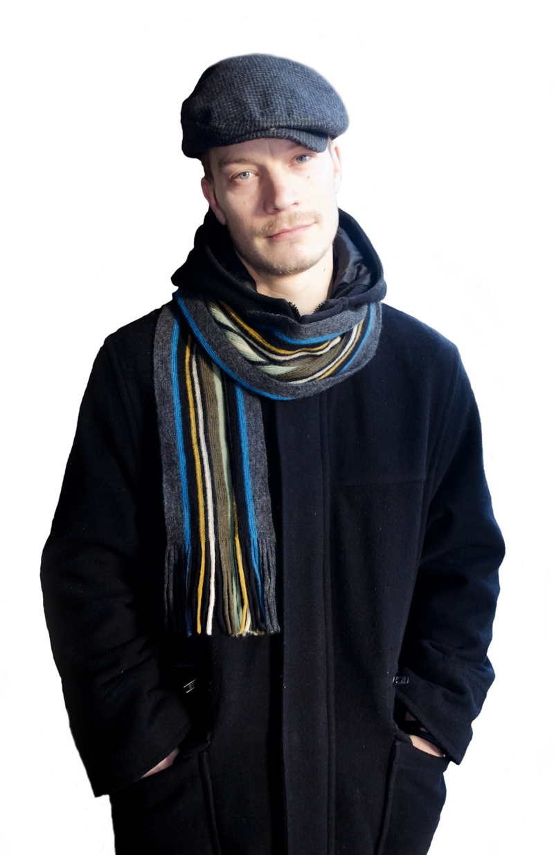 portrait, warm, appearance, people, wearing, winter, sociable, one young man only, young men, hat, young adult, man, black color, men, scarf, confidence