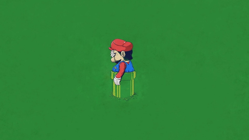 Super Mario Bros., Humor, Green, Facepalm, Mario, 1080P
