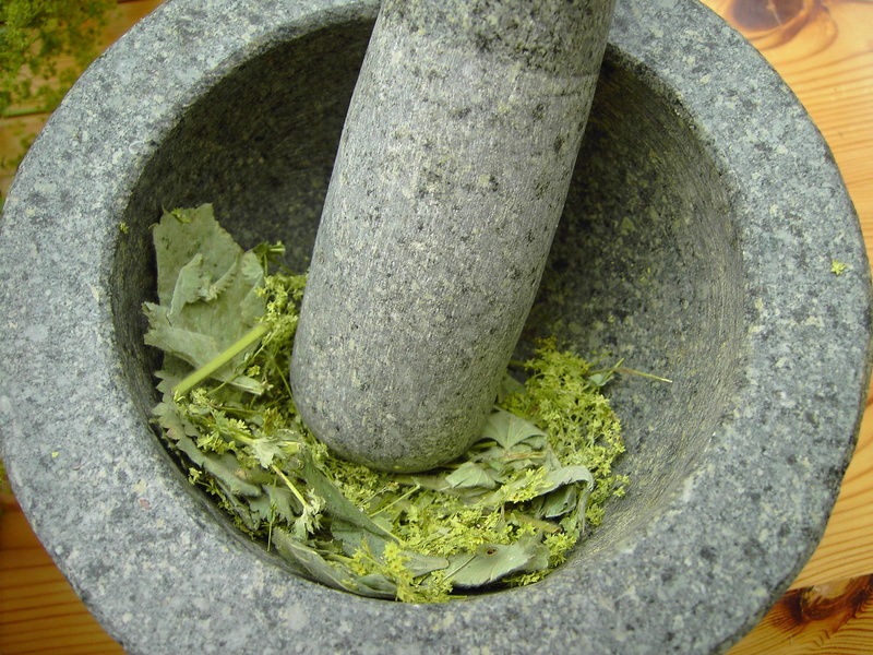 solid, alchemy, stone material, indoors, table, still life, wellbeing, frauenmantel, spice, plant, no people, mortar and Pestle, vegetable, healthy eating