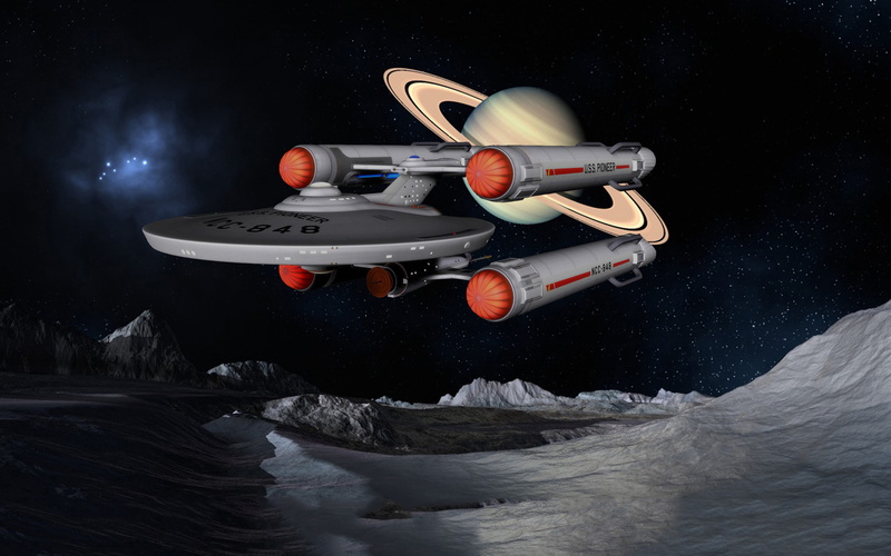 spaceship, flying, no people, motion, snow, 4K, enterprise, flight, competition, photo montage, space, star trek, uss pioneer, fun, night, mid-air, fantasy