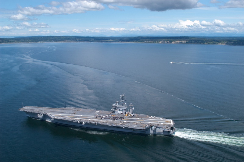 nature, outdoors, Aircraft Carrier, planes, horizon over water, orange ...