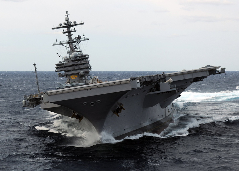 ship, military, uss, aircraft, ocean, boat, usa, navy, sea, carrier, 1080P, cvn 77