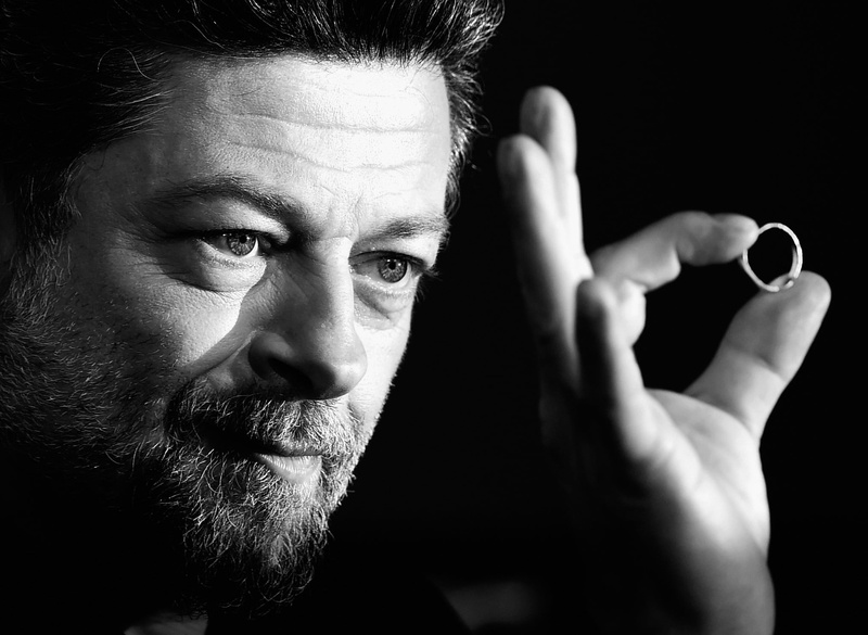 mid adult men, portrait, actor, looking at camera, facial hair, mustache, males, looking, ring, adult, headshot, bw, human body part, hand, andy serkis