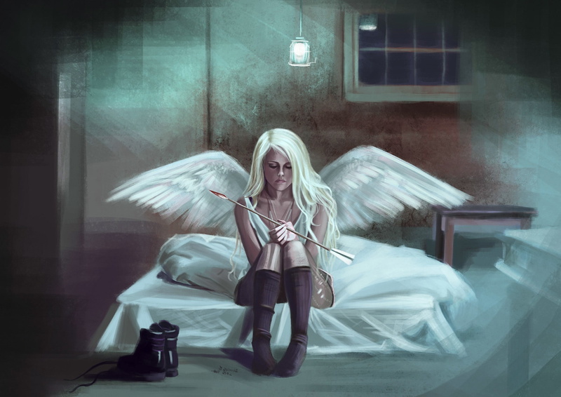 Give Me Love, angel, artwork, fantasy Art, 1080P, Ed Sheeran