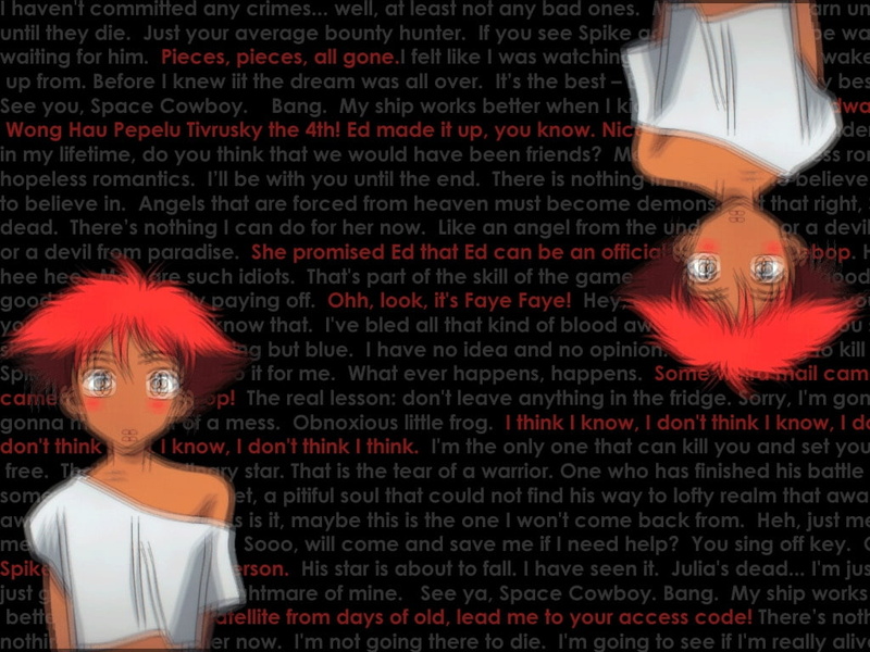 art, bebop, ed, cowboy, anime, 480P, hd, writing, girl, boy, cowboy bebop