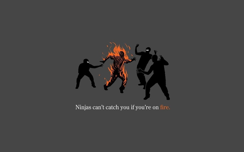 sign, communication, hd, representation, warning sign, copy space, indoors, 720P, men, fire, human representation, ninjas, 1280x800 px, text, people, adult