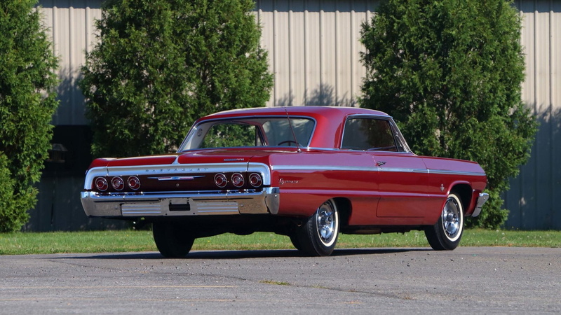 red, 1964, (ss), chevrolet, impala, cars, 720P