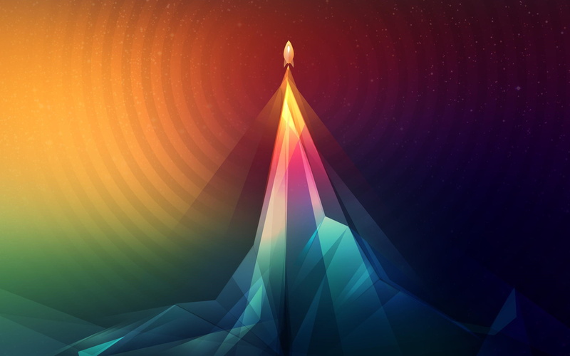 artwork, building exterior, architecture, abstract, red, rocket, colorful, sky, illuminated, shape, spaceship, night, purple, multi colored, light - natural phenomenon