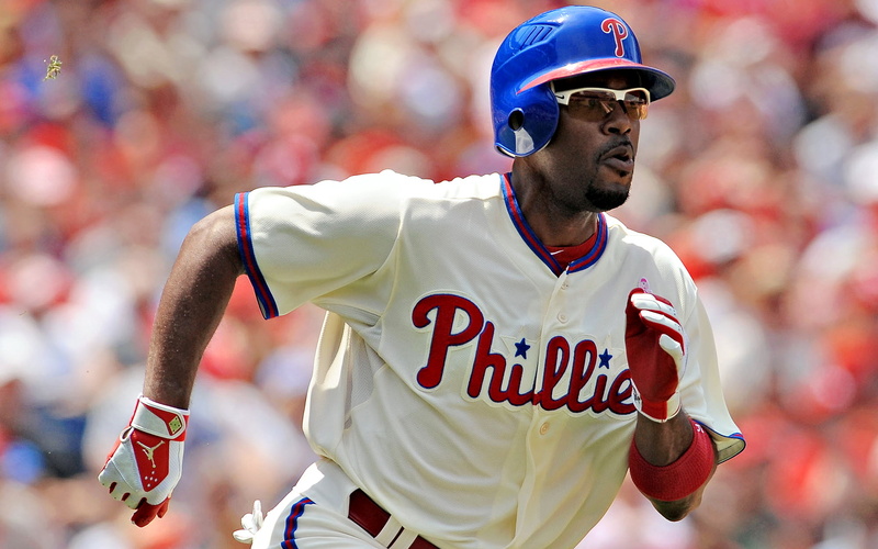 excitement, one person, young adult, crowd, photo, 1080P, sports uniform, adult, jimmy rollins, shane, standing, stadium, men, sunglasses, sport, sportsman
