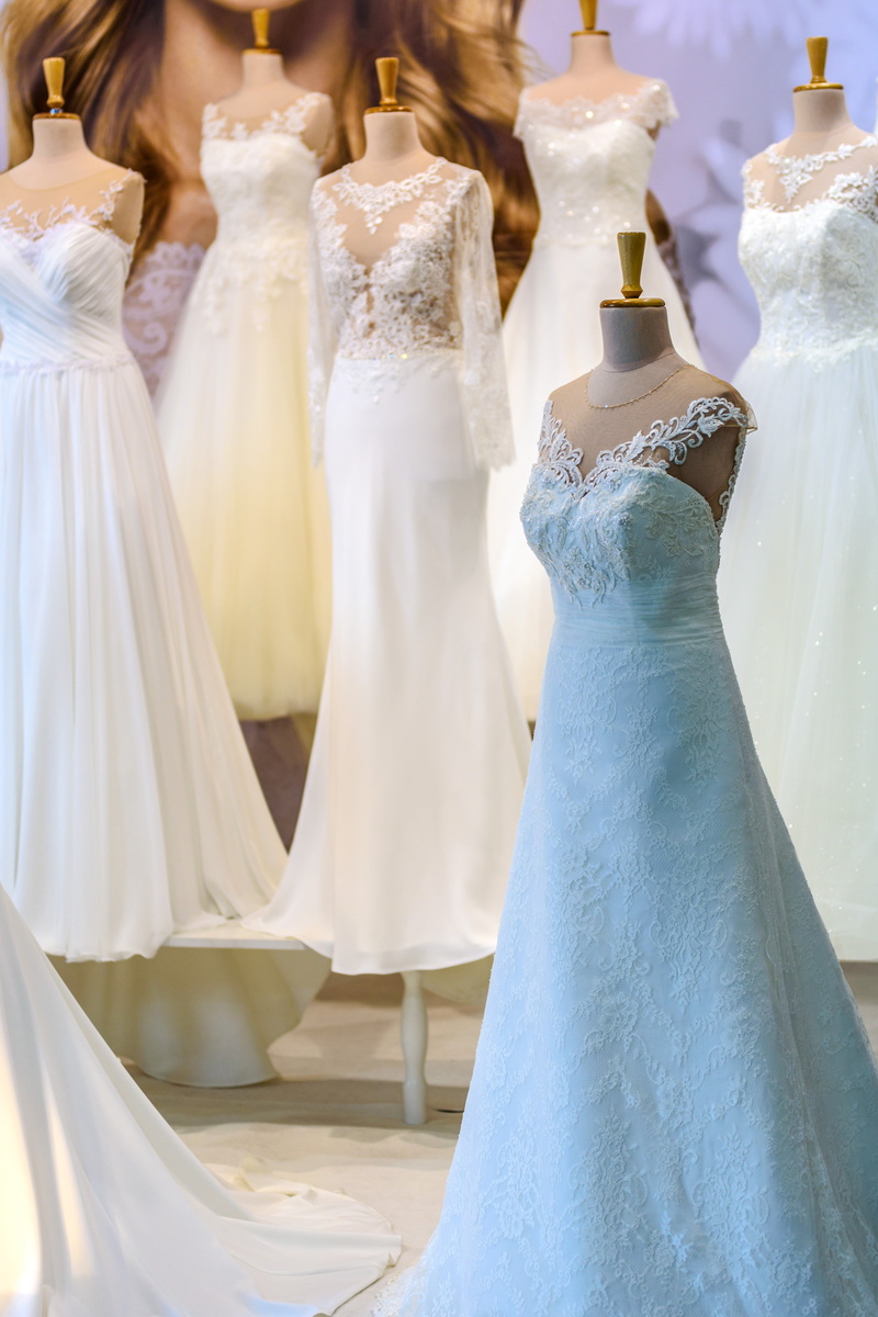store, chic, dress, indoors, bridal shop, bride, arrangements, newlywed, wedding, shopping, six, retail display, the ceremony, the adoption of, event, salon of wedding dresses