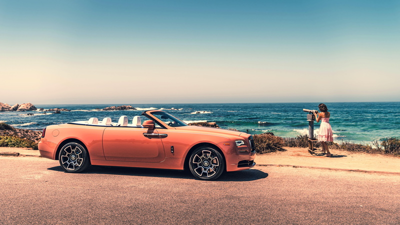 Girl, 5K, Luxury, Rolls-Royce Wraith, Orange