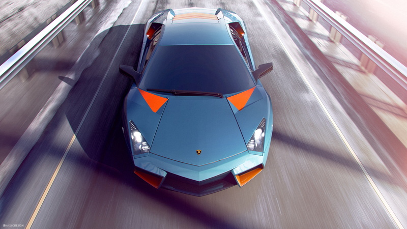 lamborghini aventador, cgi, hd, behance, artist, lamborghini, cars, 2K, 4k