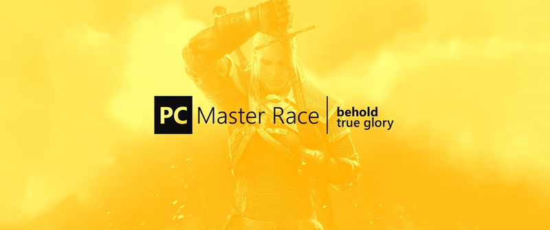 communication, western script, indoors, nature, orange color, copy space, PC Master  Race, text, adult, females, waist up, women, sign, The Witcher 3: Wild Hunt
