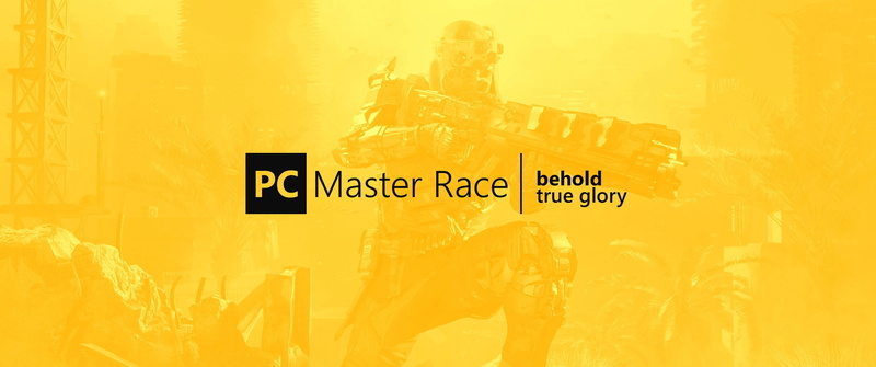 PC Master  Race, city, close-up, architecture, studio shot, wall - building feature, script, text, built structure, outdoors, day, orange color, PC gaming