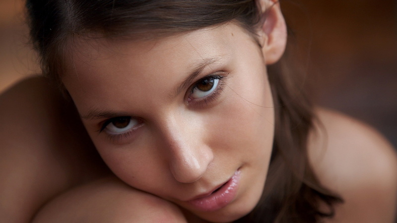 women, brown eyes, 1080P, eyes, face, Lizzie Ryan, brunette, model