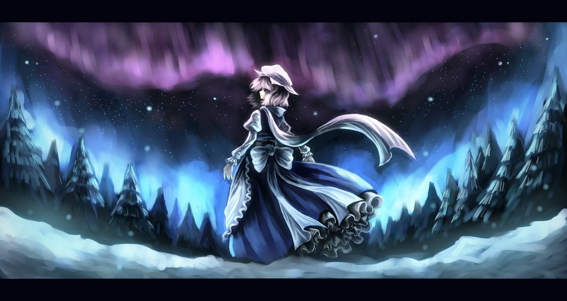 art, touhou, whiterock, Winter, letty, women, 1080P, nature, hd