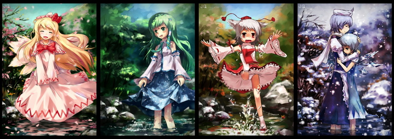 Sanae Kochiya, Anime, 1080P, Touhou, Cirno (Touhou), Letty Whiterock, Momiji Inubashiri