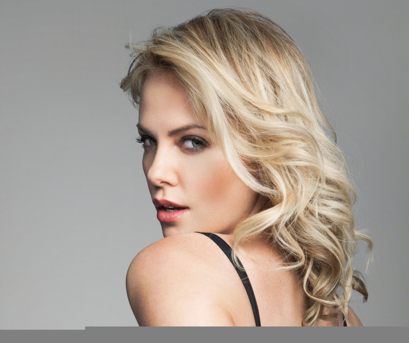 looking at camera, 1080P, gray, women, actress, human hair, Charlize Theron, beauty, long hair, indoors, portrait, one person, adult, theron, studio shot