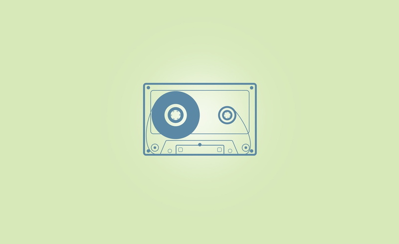 close-up, vector, cassette, colored background, blue, green color, indoors, 1080P, tape, cut out, studio shot, analog, wall - building feature, single object