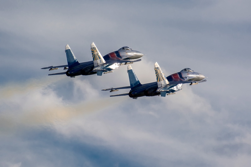 Flanker, pair, Dry, 2K, Su-30 SM