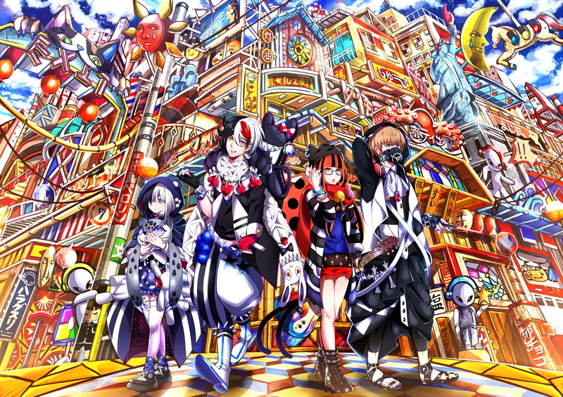 720P, phone, headphones, hair, glasses, guitar, rutera, yuna, original, brown, animal, black, instrument, white, mask, ears, red