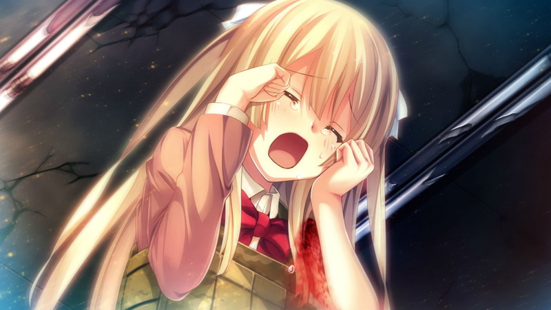 tears, oosaki, bullet, seifuku, innocent, blonde, game, 720P, blood, long, hair, crying, shinya, yasouji