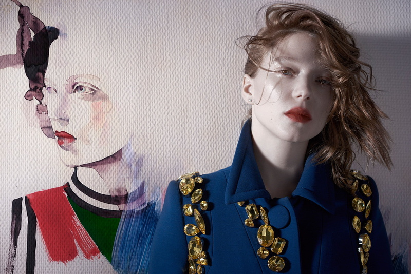 blue eyes, face, Léa Seydoux, women, 1080P