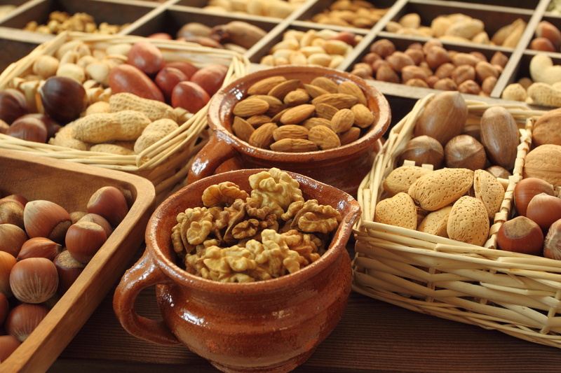 close-up, snack, temptation, basket, Faris, indoors, still life, food, large group of objects, 4K, variation, wood - material, high angle view, nut, funduc