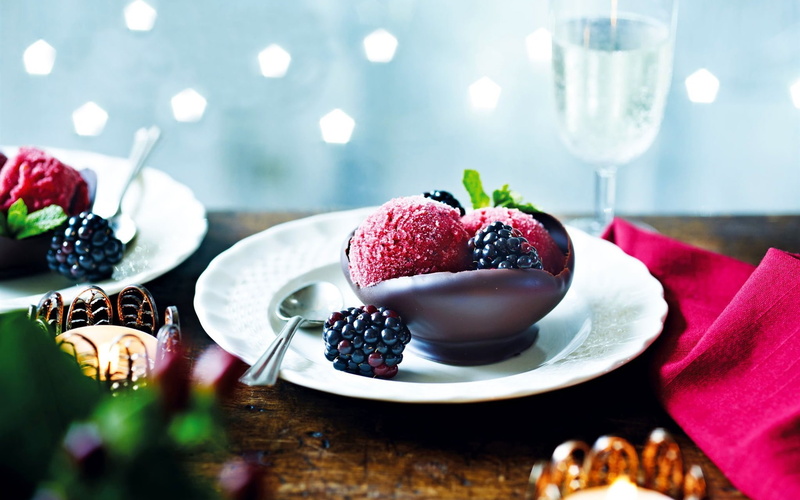 Food, Cream, Summer, Dessert, 1080P, Ice, Blackberries