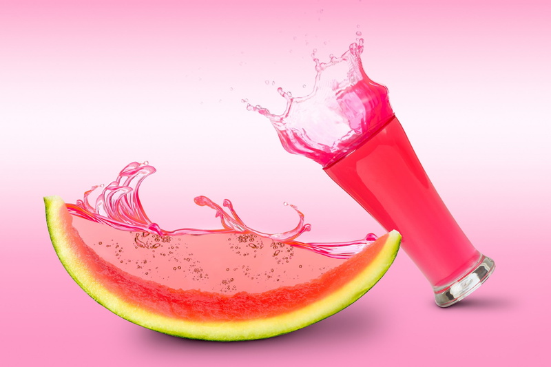 glass of juice, Splash, watermelon color, 1080P, juice, glass
