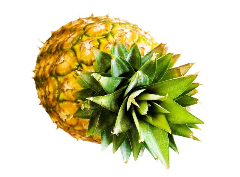 cut out, still life, no people, health, juicy, tropical fruit, close-up, freshness, isolated, leaf, fresh, whole, pinapple, tropical, white background