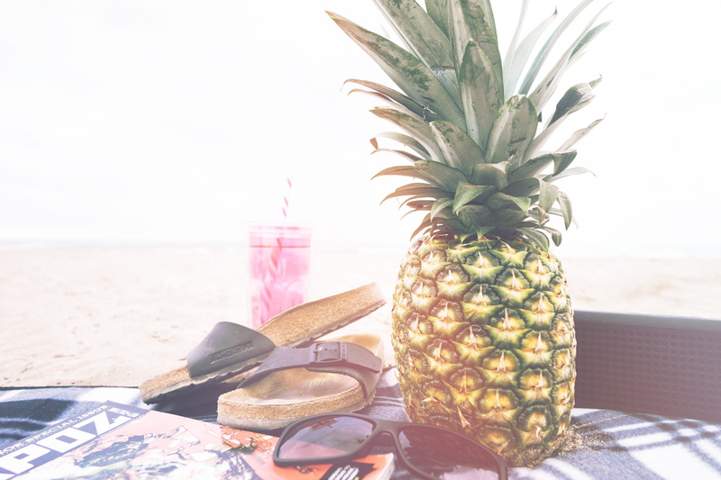 summer, jendal, minimalist, beside, food, nature, fruit, wellbeing, drink, pineapple, outdoors, healthy eating, beach, tropical climate, water, photography