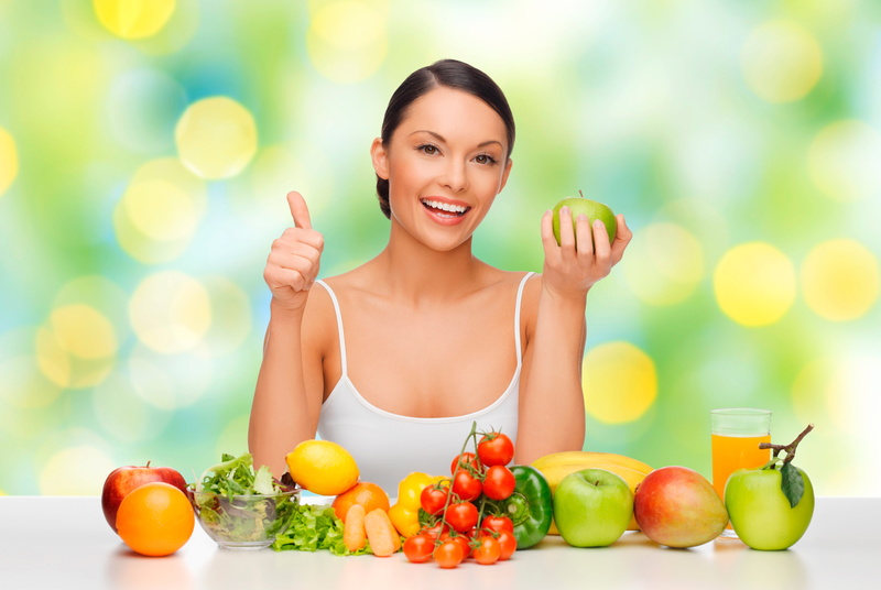 Mike, makeup, photoshop, glass, orange, white, girl, background, vegetables, glare, brunette, tomatoes, bokeh, gesture, lemon, beautiful, pepper, sitting