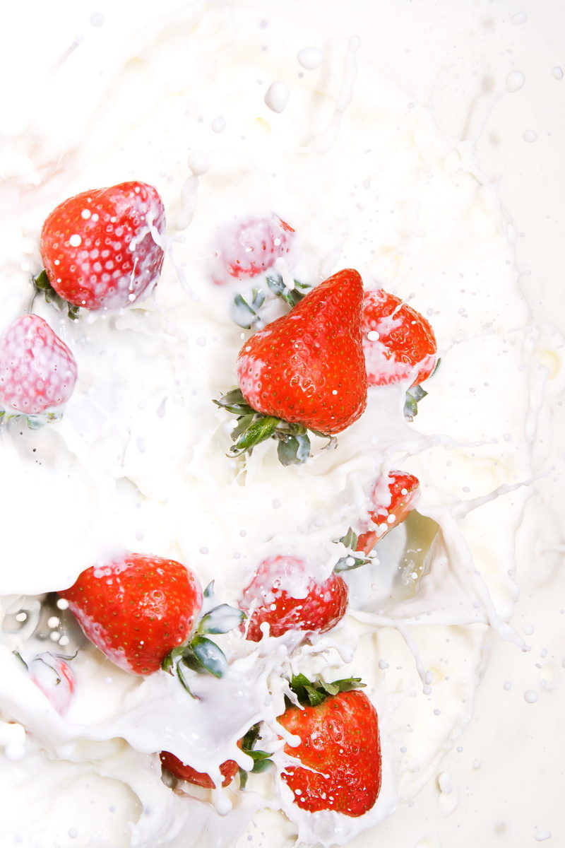 berry, nobody, shot, berry fruit, vegetarian, white, 1080P, image, temptation, shake, color, food and drink, dessert, dairy product, yogurt, splash, sweet