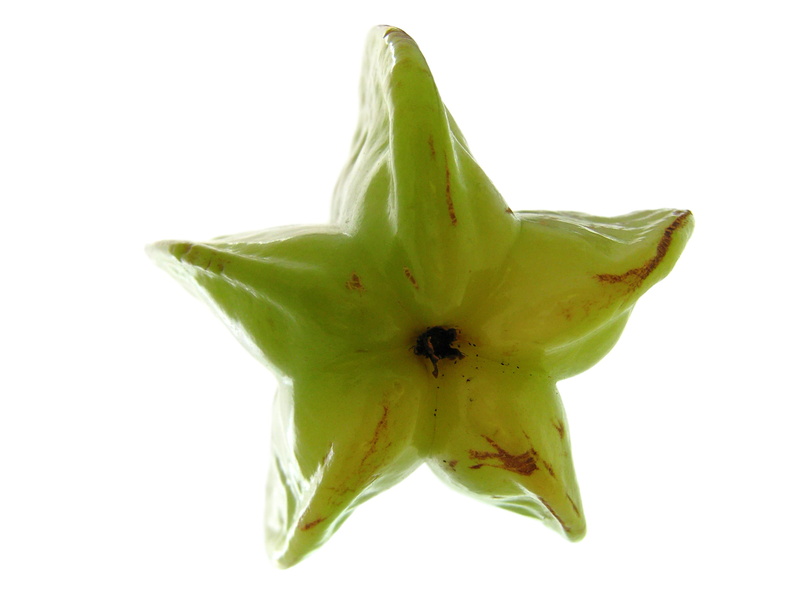vitamin, indoors, macro, close-up, raw, carambola, healthy, white color, green, wellbeing, fresh, whole, single object, flowering plant, star, plant, studio shot