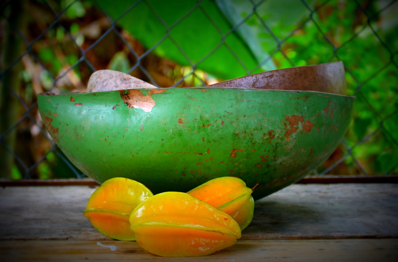 sweet, yellow, plates, delicious, wood - material, food and drink, close-up, still life, green color, plant, puerto rico, green, leaf, indian, freshness