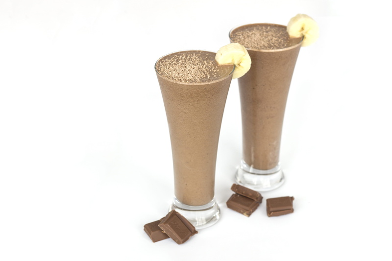 still life, cut out, studio shot, two objects, two, chocolate, close-up, white background, snack, freshness, sweet food, shakes, refreshment, indoors, sweet