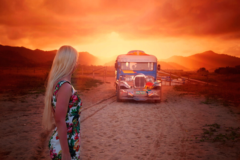 girl, bus, Inese Stoner, 1080P