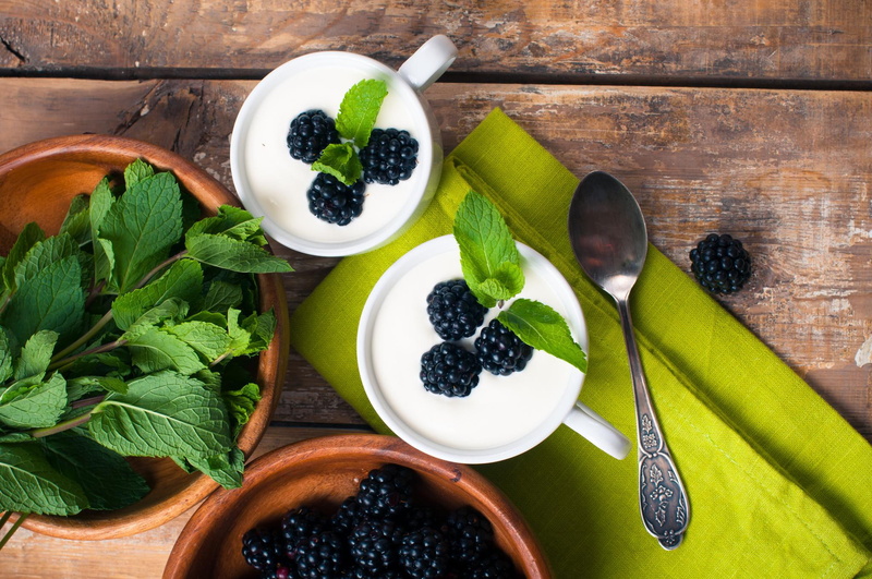 food, cream, photo, download, yogurt, milk, blueberry, dessert, 1080P