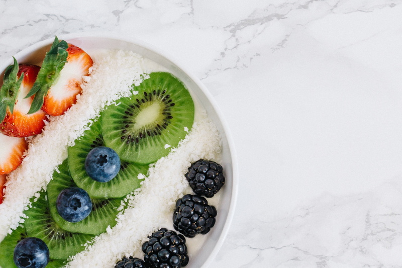 meal, slice, kiwi - fruit, food, bowl, sweet food, 2K, blueberry, berry fruit, indoors, kiwi, yogurt, no people, healthy eating, seed, ripe, studio shot